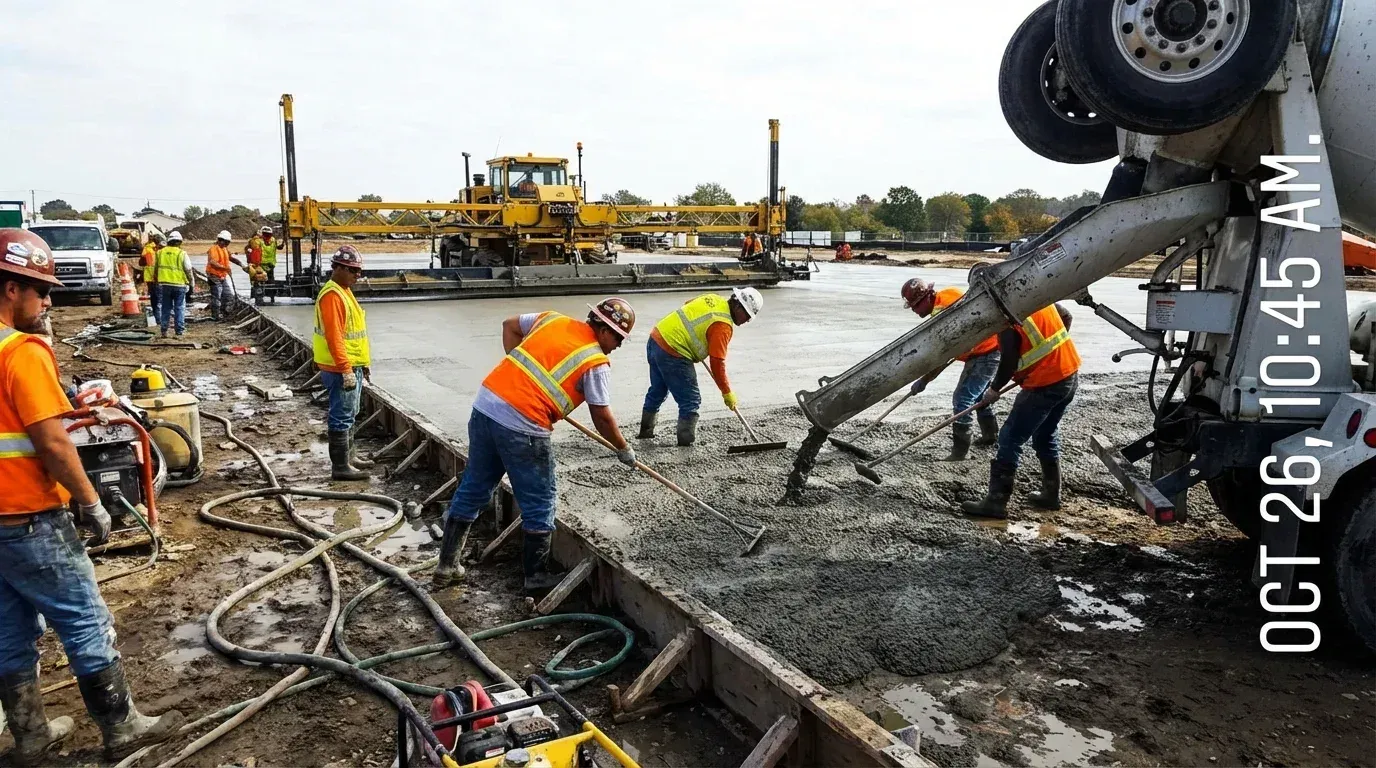 Concrete results in Pinon Hills