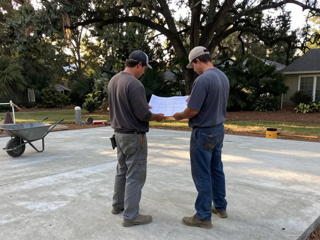 Concrete Sidewalks & Walkways process close-up