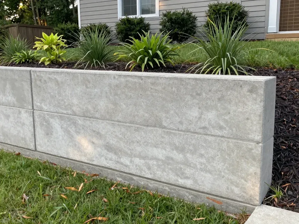 Concrete Retaining Walls process close-up